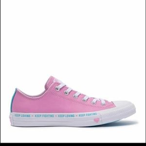 Converse pink and blue vday shoes